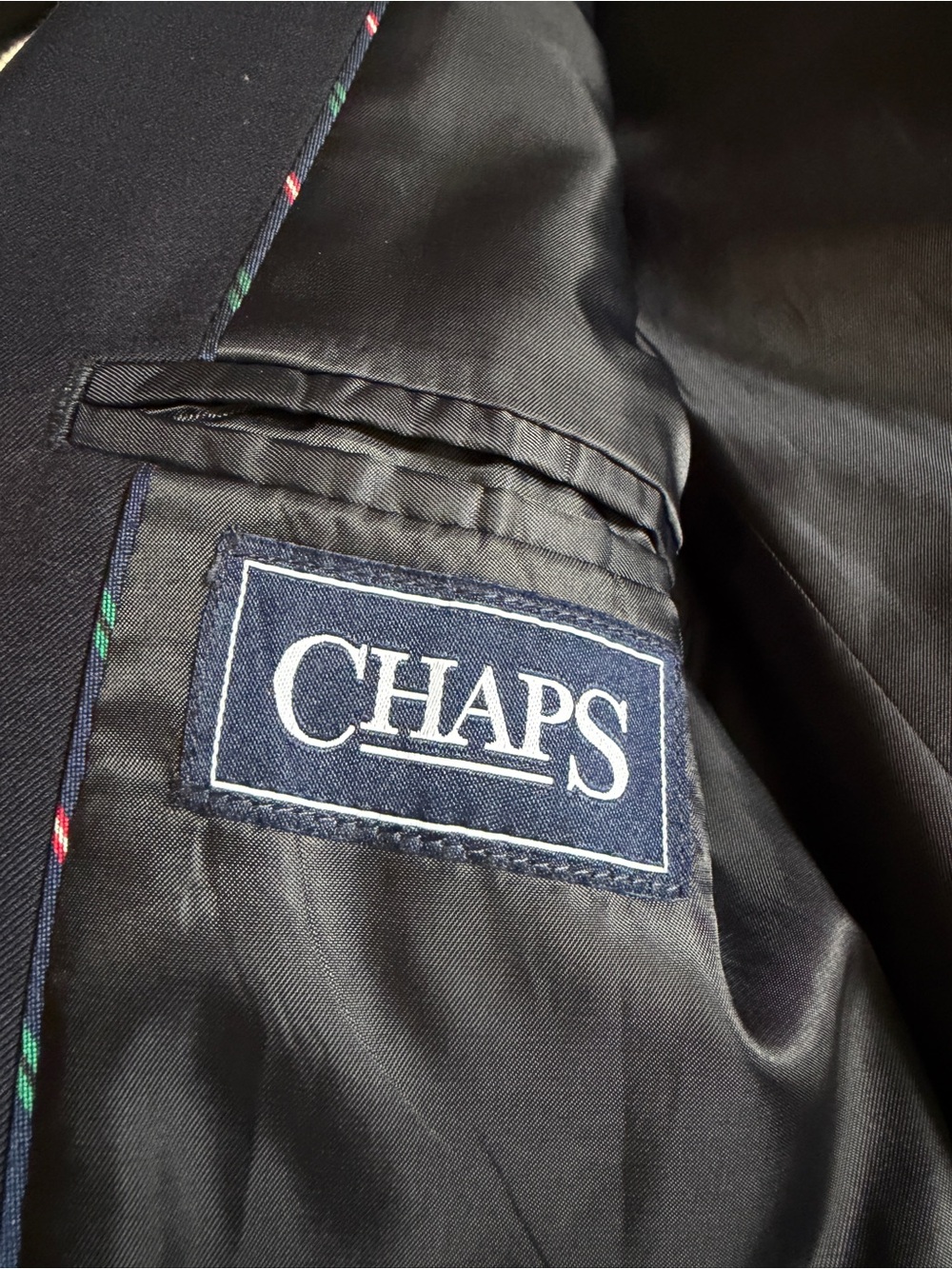 Chaps Boys Navy Blue Blazer Size 12 Regular Single Vent - Picture 6 of 11